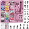 LetCart 250 Set Bottoni Automatici T5 12mm con Pinza, Kit Bottoni a Pressione | Bottoni a Pressione in Plastica e Metallo con 10 Set Bottoni Metallici 40 Set Occhielli, per Cucito, Fai da Te e Artigianato