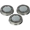 vhbw, 3 testine di ricambio compatibili con rasoi elettrici Philips HS920, HS930, HS890, HS915, HS970, HS985, HS965, HS885, HS990, colore argento