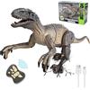 Lustrens Telecomando per giocattolo dinosauro, dinosauro robot T-Rex realistico con luci LED