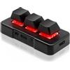 Lustrens Mini tastiera wireless - 3 tasti con illuminazione RGB - Tastiera meccanica da gaming