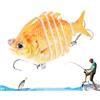 Generic Kit Di Esca Da Pesca Esca a lento affondamento colorata realistica ami | Multi Snodati Kit accessori, crankbait duro da immersione, esca per black bass, trota, luccio, lucioperca