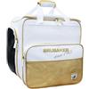 Brubaker 'Super San Maurizio' Borsa Porta Scarponi con Scomparto Casco - Borsa Sportiva con Cerniera - Bianco/Oro
