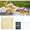 UrbanHui Tappetino da campeggio isolato, 93 x 93 cm, impermeabile | Dimensioni: 93 x 93 cm, eccellente ritenzione termica, mantiene il caldo sul terreno freddo, include 4 picchetti