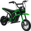 HOMCOM Moto Elettrica per Bambini con 2 Velocità 8-16km/h Età 8-12 Anni Verde