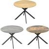 HOMCOM Tavolo Rotondo da Pranzo Stile Industriale con Gambe a Croce Ø100x75 cm