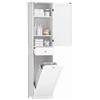 HOMCOM Mobile Bagno Alto con Cassetto e Cesto Bianco