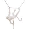 Seletti Monkey Lamp Swing bianca da interno