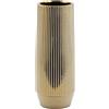 EDG Enzo De Gasperi Vaso a righe in ceramica oro alto 36 cm