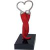 SEQUENZE ROSENTHAL Sequenze Peperoncino Abbraccio piccolo rosso e argento alto 13,5 cm
