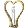 Bongelli Preziosi Statuina Coppia Cuore bianco e oro alta 24 cm