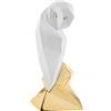 Bongelli Preziosi Gufo stilizzato bianco e oro alto 40 cm