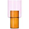 Ichendorf Milano Vaso grande B ambra e rosa in vetro borosilicato