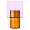 Ichendorf Milano Vaso Boreale B ambra e rosa in vetro borosilicato