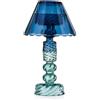 Emò Italia Candeliere piccolo con paralume Luxor Round blu