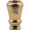 EDG Enzo De Gasperi Vaso a coppa con anello in ceramica oro alto 24 cm