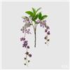 EDG Enzo De Gasperi 2 rami artificiali di clematis Viticella viola alti 105 cm
