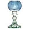 Emò Italia Candeliere piccolo con paralume Atena blu alto 16 cm