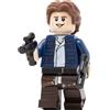LEGO Star Wars: Minifigura di Han Solo con capelli ricci e due pistole, tratta dal set "Slave One" per il 20° anniversario (75243)