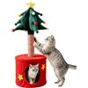 Viridux Albero per gatti a forma di albero di Natale a forma di albero di Natale | 2&1 Albero Di Gatto Di Natale A Forma Di Abete, Nicchia Con Tiragraffi In Sisal, Stabile,Design Verticale E Decorazione