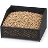 VOUNOT® Bruciatore a Pellet per Camino in Metallo 30x25,7x17 cm, Nero | Cestello Bruciatore a Pellet per Camino e Stufa a Legna, Metallo da 2 mm Resistente Fino a 800 °C, Ventilazione Ottimizzata