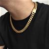 ESKEEM Collana a catena a maglie cubane piatte a 4 lati in acciaio inossidabile da uomo, gioielli hip hop all'ingrosso per uomo, spedizione diretta