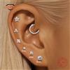 CANNER 1PC 2/3/4mm 4 poli Moissanite filettato cartilagine 925 orecchini in argento sterling per le donne Ins gioielli penetranti regalo