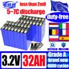 DIANKAISHOU Nuovissima Batteria LiFePO4 3.2V 32Ah di Grado A, 4000 Cicli, Scarica 3-5A, per Modifiche Fai-da-te su Moto 12V 24V 48V, Batteria a Perni