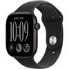 Apple Watch Series 12 GPS, cassa 46 mm in alluminio nero con cinturino Sport nero - M/L