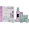 CONFEZIONI REGALO Clinique Set Lotion 1 - Skincare per pelli Aride e Miste con All About Clean 200ml e Clarifying Lotion 2 400ml