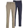 Jack & Jones Uomo Jjimarco Jjdave Sa 2 Pack Pantaloni Not Applicable, Beige, 31/32