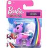 Mattel HFG34 Barbie Dreamtopia Lollipop Unicorn viola, criniera blu glitterata Unicorno da collezione 5,5 cm