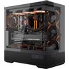Lustrens Case per PC ATX, case gaming di medie dimensioni con supporto per schede grafiche verticali e porta Type-C