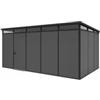 ArtPlast Casetta da giardino prefabbricata in pvc e alluminio artplast modulare nero e grigio 3x5 mt