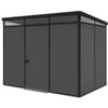 ArtPlast Casetta da giardino prefabbricata in pvc e alluminio artplast modulare nero e grigio 3x2 mt