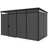ArtPlast Casetta da giardino prefabbricata in pvc e alluminio artplast modulare nero e grigio 4x2 mt
