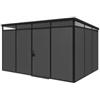 ArtPlast Casetta da giardino prefabbricata in pvc e alluminio artplast modulare nero e grigio 3x4 mt