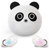 AMAFACE Auricolari wireless per bambini, Bluetooth da 13,5 cm, con doppio microfono, design a panda carino, HiFi, stereo, leggeri, con mini custodia di ricarica portatile