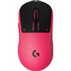 Logitech G PRO X3 SUPERSTRIKE mouse Gaming Mano destra RF Wireless + USB Type-C Ottico 48000 DPI (PRO - PINK ECLIPSE EWR2I-934) [910-007870]