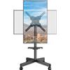 Merkloos Supporto TV mobile con ruote - Supporto TV universale 23-60 pollici - Max 35 kg - Nero