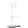 Merkloos Supporto TV su ruote - Legno - 32-70 pollici - Girevole - VESA 600 x 400 mm - Bianco