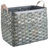 BIZZOTTO - CESTA DECORATIVA 2 MANICI LISETTE RETTANGOLARE VERDE TAGLIA MEDIUM 48X34XH.39 CM. 41127102