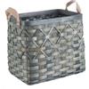 BIZZOTTO - CESTA DECORATIVA 2 MANICI LISETTE RETTANGOLARE VERDE TAGLIA SMALL 39X27XH.36 CM. 41127101