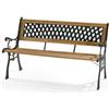 VERDELOOK - PANCHINA PARCO IN GHISA E LEGNO 122 X 32 X 76 CM. NATURALE 2332