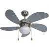 ZEPHIR - VENTILATORE DA SOFFITTO 5 PALE SILVER CM.76 CON LAMPADA ZFS576S