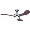 ZEPHIR - VENTILATORE DA SOFFITTO 3 PALE LEGNO CM.132 CON LAMPADA ZFR3132M
