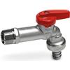GIACOMINI - R619 RUBINETTO DI EROGAZIONE 1/2 CON ATTACCO MASCHIO E PORTAGOMMA R619IX103