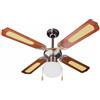 ZEPHIR - VENTILATORE DECORATIVO DA SOFFITTO CON LUCE 4 PALE ZFS9107M Ø105 MARRONE