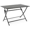 BIZZOTTO - ELIN TAVOLO PIEGHEVOLE IN ALLUMINIO ANTANCITE 110 X 70 X (H) 71 CM. 0662505