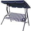 VERDELOOK - SORRENTO DONDOLO 3 POSTI 170 X 115 X 152 CM. BLU RIGATO 780/40BL