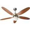 ZEPHIR - VENTILATORE DA SOFFITTO 5 PALE MARRONE CON LAMPADA ZFR9111M